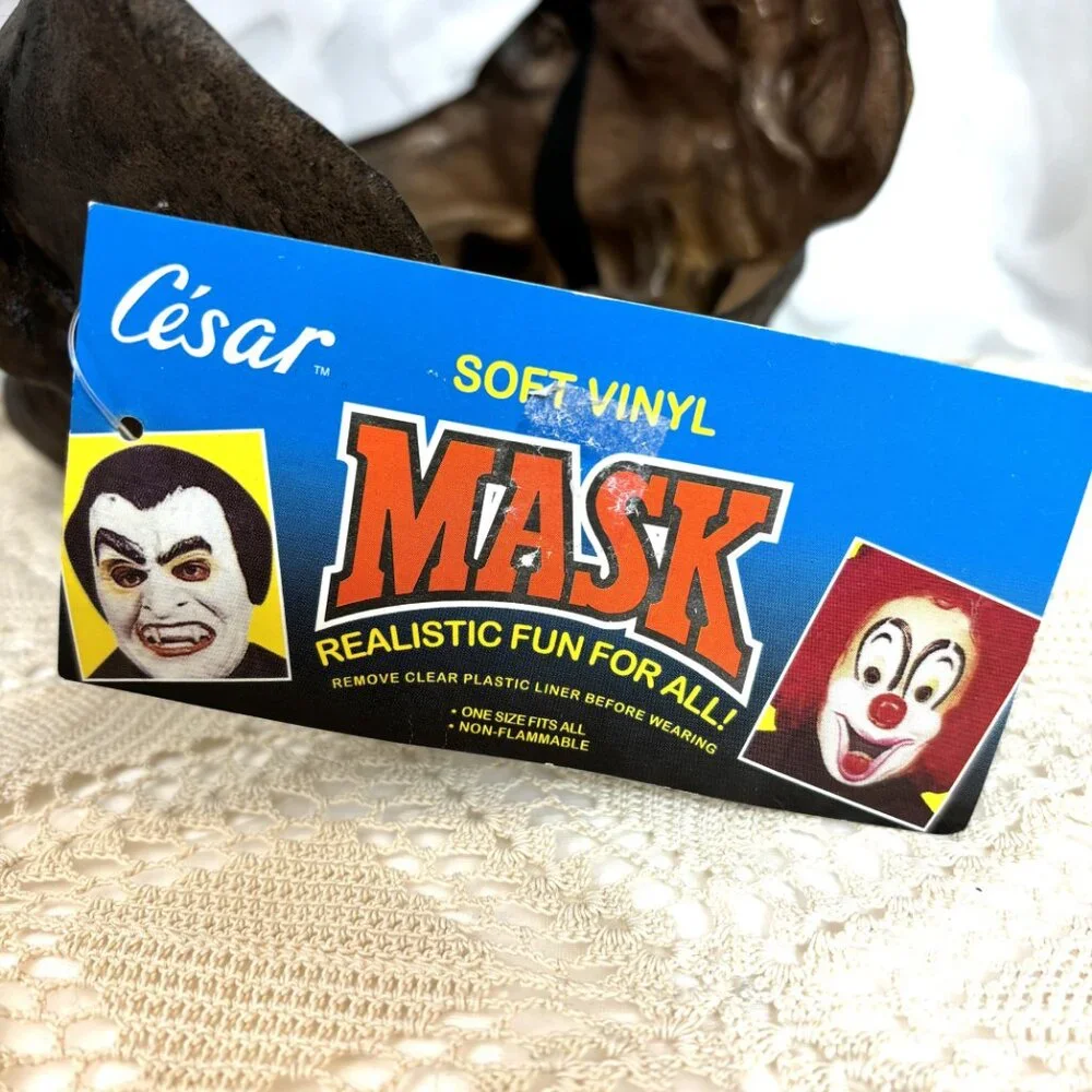 Cesar’ Vintage ’82 Collectible Bronze Latex Devil Half Mask